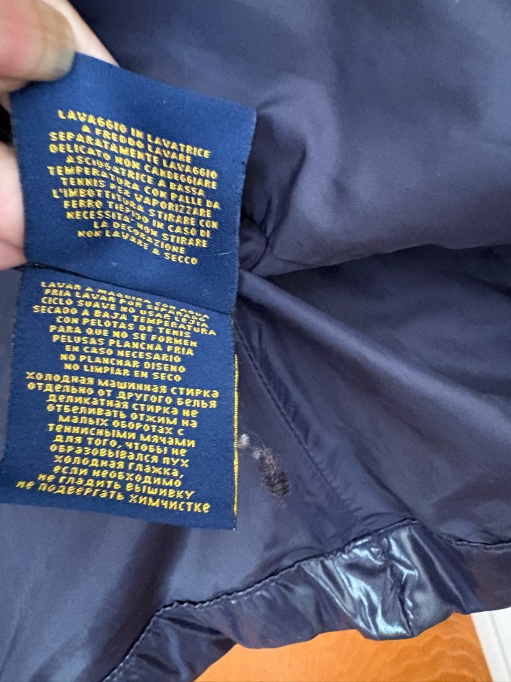 Vintage Ralph Lauren navy Rugby Puffer Jacket XS - Picture 7 of 11